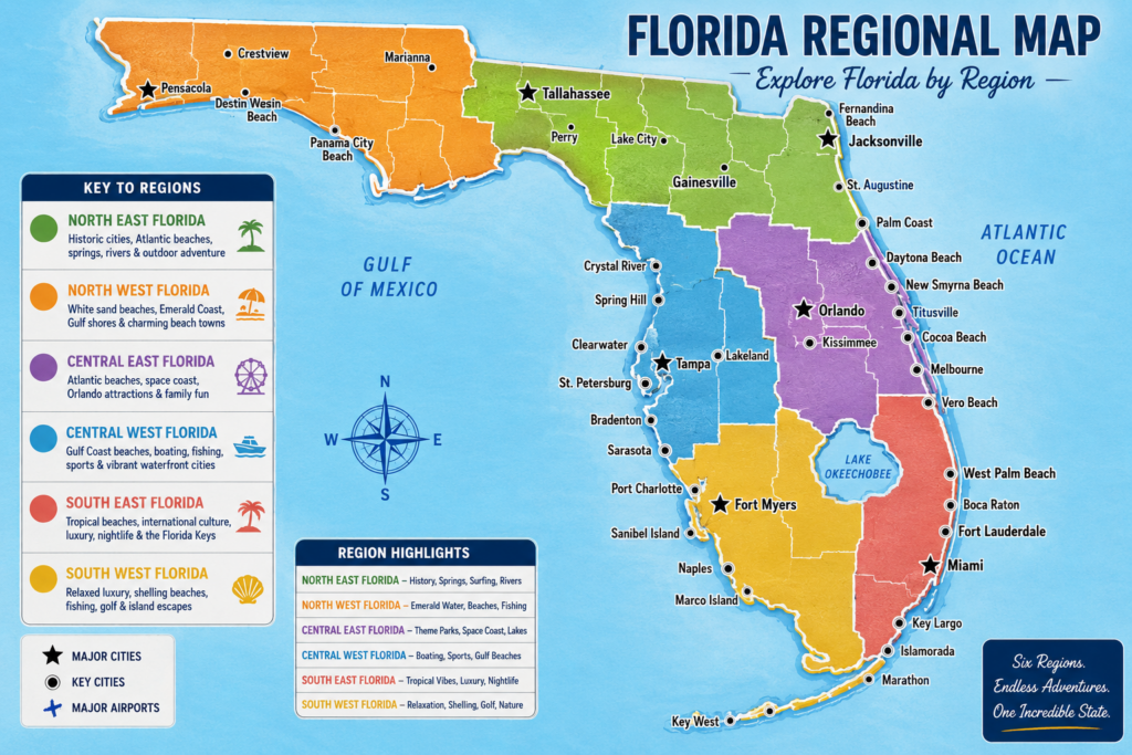Explore Florida's 6 regions