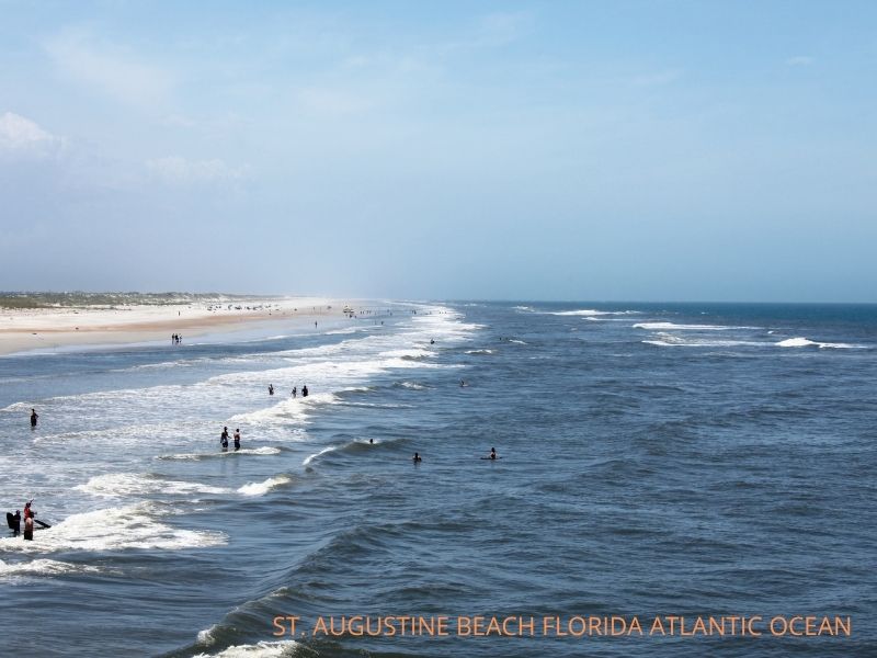 Part of the Northeast Region in Florida is St. Augustine beachon the Atlantic Ocean